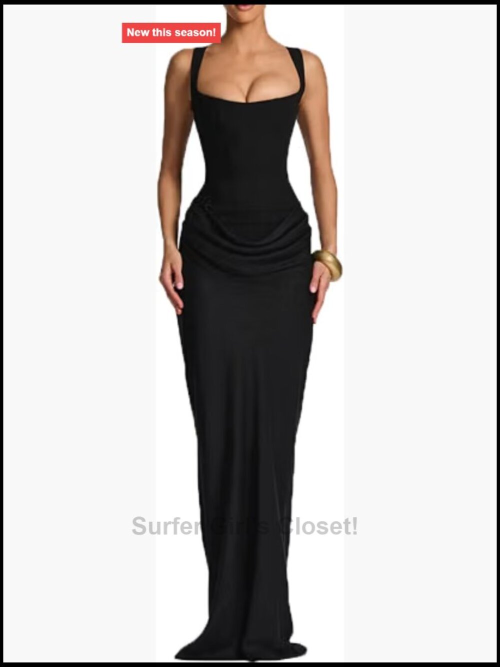 Women's Mermaid Corset Maxi Dress Formal Evening Gown Sleeveless Spaghetti Strap